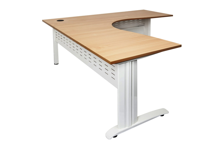 Span Beech Corner Workstations