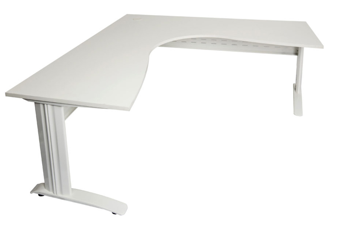 Span White Corner Workstations